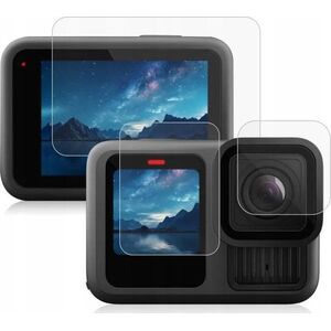 Osłona Ochronna Szkło Hartowane na Obiektyw 2x Ekran do GoPro HERO 13 Black / PU954T
