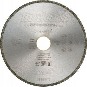Makita MAKITA DIAMOND BLADE 125x22.23mm FULL (WET) MARBLE