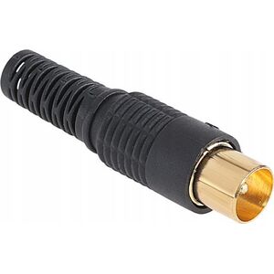 Cabletech Wtyk anten TV długi złoty Cabletech