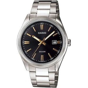 Zegarek Casio Zegarek Męski Casio DATE Czarny Srebrzysty ( 39 mm)