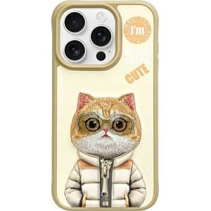 Nimmy iPhone 15 Pro 6.1" case khaki Cool&Cute 2.0 Cat