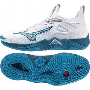 Buty siatkarskie Mizuno WAVE MOMENTUM 3 46 biało niebieskie