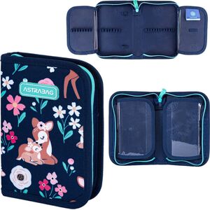 Piórnik Astra Piórnik pojedynczy dwuklapkowy bez wyposażenia Baby Deer sarenka ASTRABAG