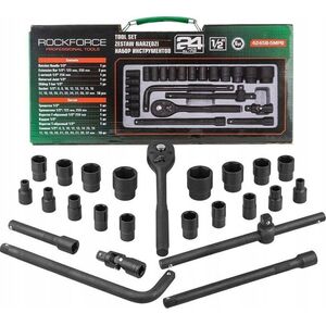 Sourcing ROCKFORCE IMPACT WRENCH SET 24 pcs. 1/2" 6 ANGLE (8-32mm)