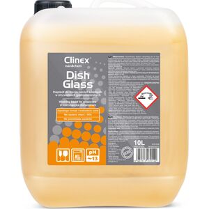 Clinex Płyn do zmywarek gastronomicznych do mycia szkła usuwa osady z kawy herbaty CLINEX DishGlass 10L Płyn do zmywarek gastronomicznych do mycia szkła usuwa osady z kawy herbaty CLINEX DishGlass 10L