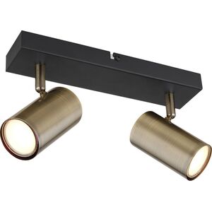 Lampa sufitowa Globo Sufitowa lampa regulowana Robby 57911-2M czarna mosiądz
