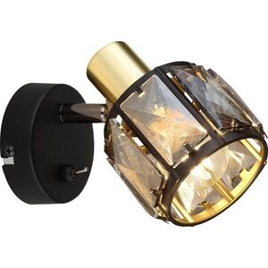 Kinkiet Globo Lampa reflektorowa Indiana 54357-1B kinkiet czarny złoty