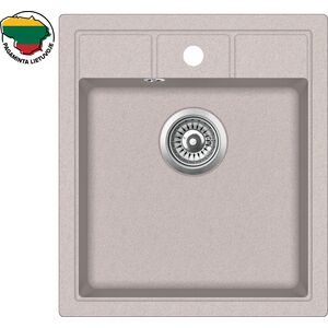 Zlewozmywak Aquasanita Dirbtinio granito virtuvinė plautuvė Aquasanita Nova SQN100, 110 Beige