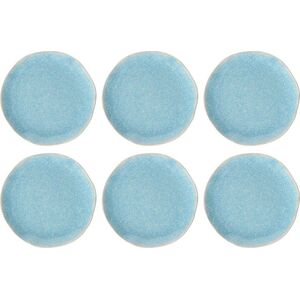 Sagaform ROSE&TULIPANI CONCERTO FUSE AZZURRO Zestaw 6 talerzy do sałatek 22 cm