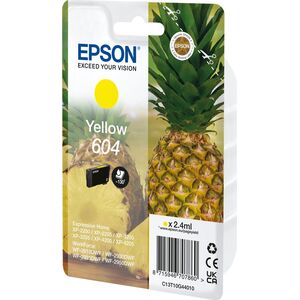 Tusz Epson Epson 604 Singlepack - 2.4 ml - Gelb - original - Blister mit RF- / akustischem Alarmsignal - Tintenpatrone - fur Expression Home XP-2200, 2205, 3200, 3205, 4200, 4205, WorkForce WF-2910, 2930, 2935, 2950