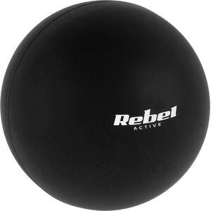 Rebel Piłka do masażu 6.25cm, kolor czarny, materiał silikon, REBEL ACTIVE