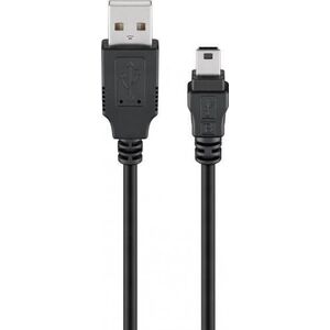 Kabel USB Goobay USB-A - miniUSB 1 m Czarny