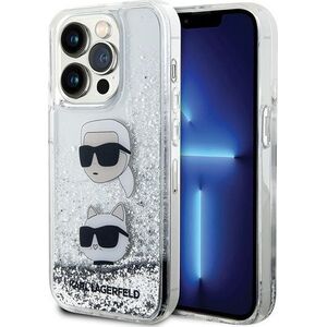 Karl Lagerfeld Etui Karl Lagerfeld KLHCP14LLDHKCNS Apple iPhone 14 Pro hardcase Liquid Glitter srebrny/silver