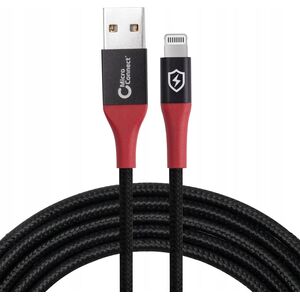 Kabel USB MicroConnect Lightning - USB-A 1.5 m Czarny (Safe Charge USB-A to)