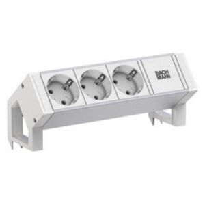Bachmann BACHMANN DESK2 ALU WIT 3xCEE7/3 0,2m GST18 RAL9010