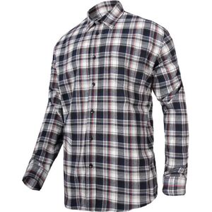 Lahti Pro Koszula flanelowa bawełniana szaro-czarna w kratę rozmiar L (L4180403)