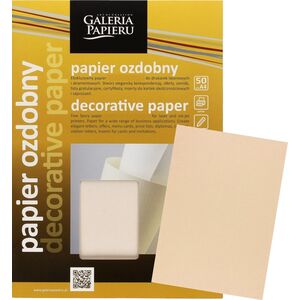 GALERIA PAPIERU Papier ozdobny Galeria Papieru A4/110g Laid beżowy (50)