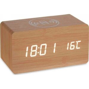 Gift Decor Cyfrowy Zegarek Stacjonarny Brązowy PVC Drewno MDF (15 x 7,5 x 7 cm)