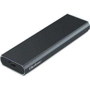Kieszeń Qoltec Obudowa na dysk M.2 SSD | NVMe | PCIe | USB3.1 | 10Gb/s | 4TB | Grafit
