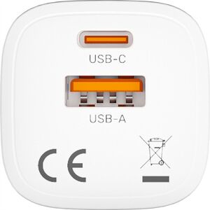Ładowarka Unitek Unitek Ładowarka sieciowa 1x USB-A 1x USB-C QC PC 3.0 33W biała