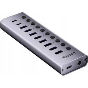 HUB USB Unitek Unitek Hub USB C/USB A 10w1 5Gbps z włącznikami portów