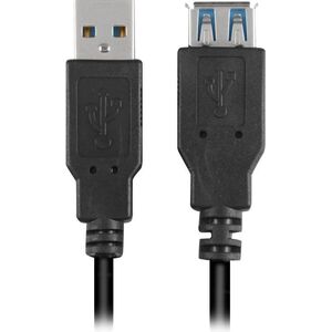 Kabel USB Sharkoon USB-A - USB-A 2 m Czarny (4044951015689)