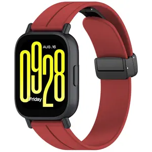 Bizon Strap Watch Silicone 22 mm burgundy