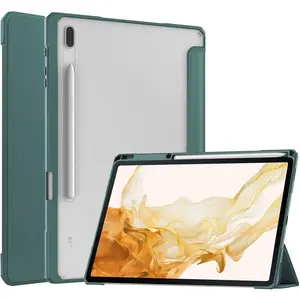 Bizon Case Tab Clear Matt Samsung Galaxy Tab S8 Plus / S7 Plus / S7 FE dark green