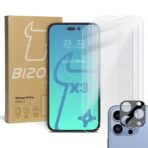 BIZON 3x screen glass + camera glass Apple iPhone 14 Pro