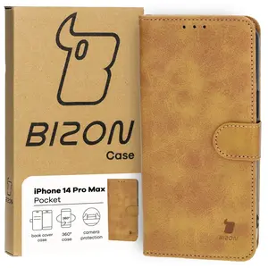 Bizon Case Pocket Apple iPhone 14 Pro Max brown