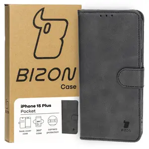 Bizon Case Pocket Apple iPhone 15 Plus black