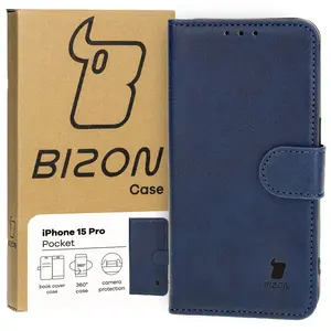 Bizon Case Pocket Apple iPhone 15 Pro navy blue