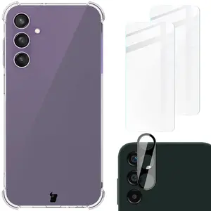 Bizon Case Clear Pack case + 2x screen glass + lens glass Samsung Galaxy A25 5G clear