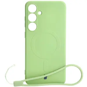 Bizon Case Silicone Magnetic Sq Samsung Galaxy S24 Plus light green