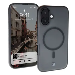 Bizon Case MatteO Apple iPhone 16 transparent with black frame