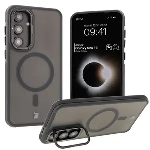 Bizon Case Eclipse Samsung Galaxy S24 FE smoky with a black frame
