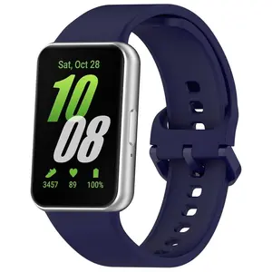 Bizon Strap Watch Silicone Samsung Galaxy Fit 3 navy blue