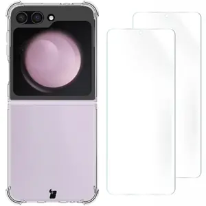 Bizon Case Clear Pack flexible case + 2x screen film Samsung Galaxy Z Flip6 clear