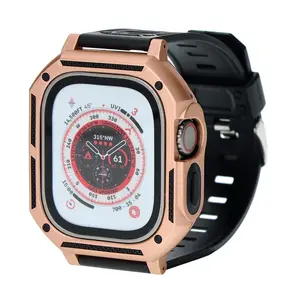 Bizon Strap + Case Watch Armor Apple Watch Ultra 49mm gold