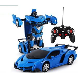 LeanToys Auto Robot 2w1 R/C Pilot Światło Dźwięk Drift Niebieski