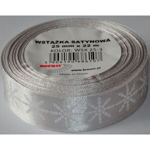 BREWIS Wstążka satynowa BREWIS Boże Narodzenie 25mm x 22m kolor 3 Brewis