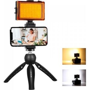 Statyw Puluz Puluz Zestaw do nagrywania live statyw + lampa LED + klamra na telefon PKT3131B