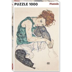 Piatnik Puzzle 1000 - Schiele, Sitting Woman PIATNIK 13941755 9001890570643