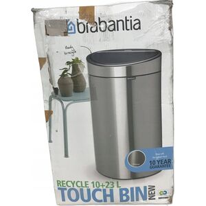 Κάδος απορριμμάτων Brabantia Κάδος απορριμμάτων Brabantia Κάδος αφής Νέος, ανακύκλωση, 23+10 L Platinum 9242937 8710755117909