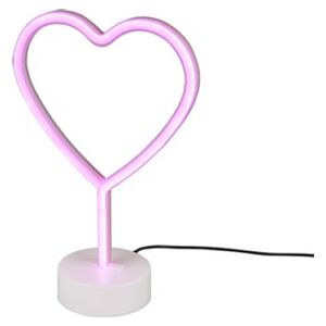 Lampa stołowa Trio Lampa na stół biała RL HEART neon LED R55210101