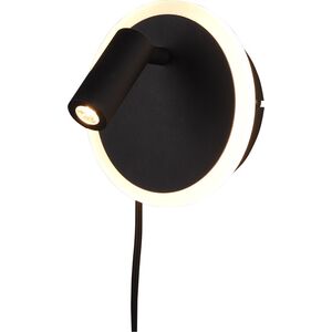 Kinkiet Trio Lampa ścienna nowoczesna czarna Trio JORDAN LED 229210232
