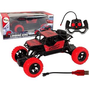 LeanToys Auto Zdalnie Sterowane Terenowe R/C 1:18 Czerwone