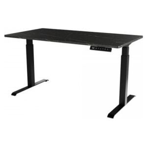 Biurko Cama Meble Biurko z el. reg. wys. MOON 150x80 czarny/san sebas