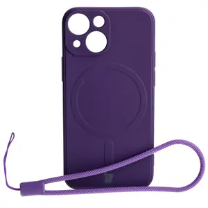 Bizon Case Silicone MagSafe Sq Apple iPhone 13 Mini plum