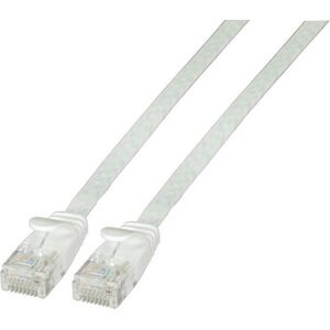 EFB EFB RJ45 Flachpatchkabel U/UTP, Cat.6A, PVC, 0,25m, weiß